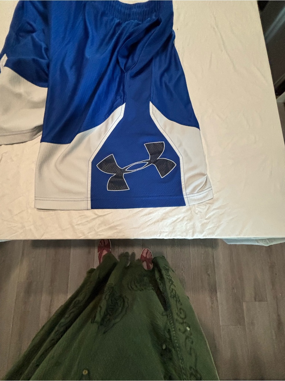 Under Armour Royal Blue and White Men's Training Shorts - Picture 6 of 10